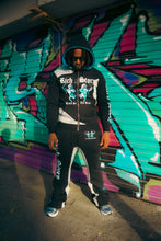 Load image into Gallery viewer, "Shades of Blue" Patchwork Hoodie