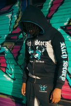 Load image into Gallery viewer, "Shades of Blue" Patchwork Hoodie